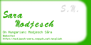 sara modjesch business card